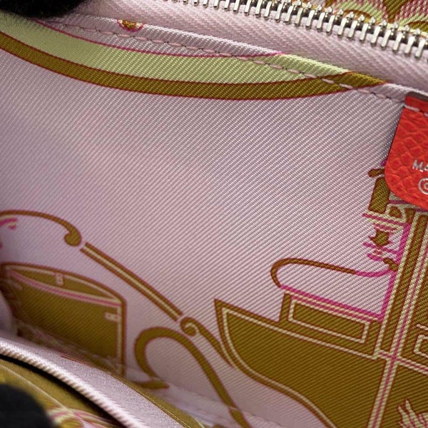 エルメス 長財布 アザップロング シルクイン ローズテキサス/シルバー金具 エプソン U刻印 財布