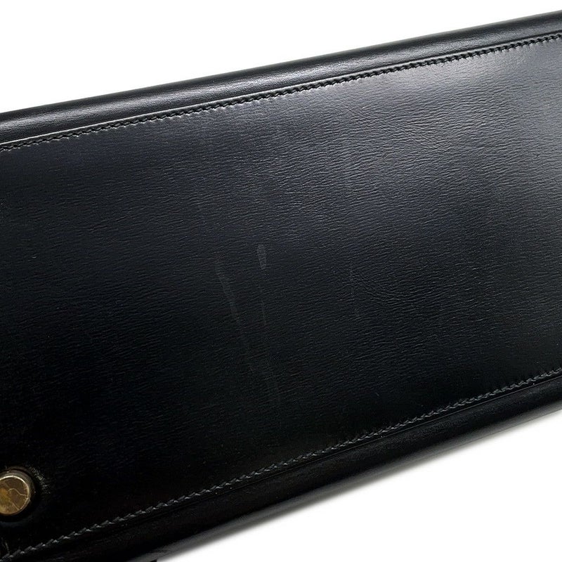 エルメス ハンドバッグ ケリー32 外縫い ブラック/ゴールド金具 ボックスカーフ 〇K刻印 黒 クラシックケリー ヴィンテージ