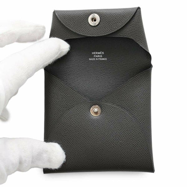 エルメス コインケース バスティア グラファイト ヴォーマダム W刻印 HERMES 財布