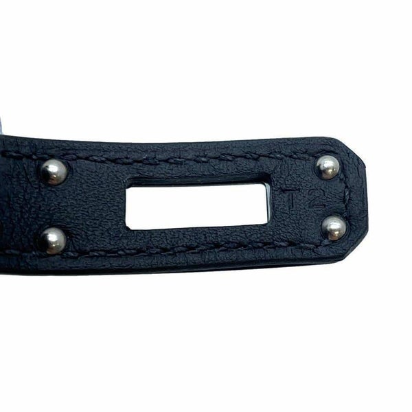 エルメス ブレスレット ケリー・ドゥブルトゥール ブラック/ブラック金具 シェブルミゾル サイズT2 W刻印 ソーブラック 黒