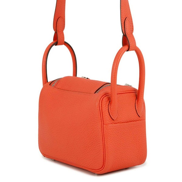 エルメス リンディ ミニ ローズテキサス/シルバー金具 トリヨンクレマンス Z刻印 2wayショルダー