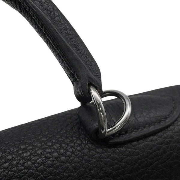 エルメス ハンドバッグ ケリー32 内縫い ブラック/シルバー金具 トゴ □F刻印 2wayショルダー 黒