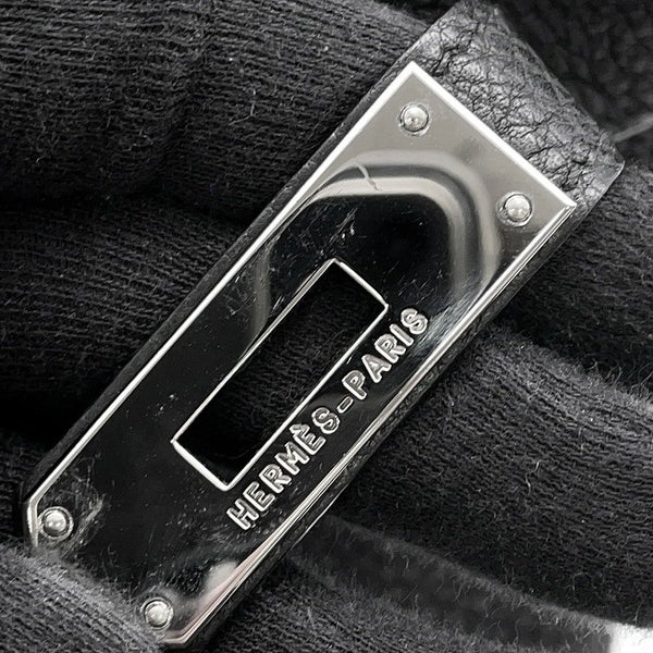 エルメス ハンドバッグ ケリー32 内縫い ブラック/シルバー金具 トゴ □F刻印 2wayショルダー 黒