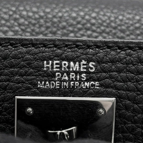 エルメス ハンドバッグ ケリー32 内縫い ブラック/シルバー金具 トゴ □F刻印 2wayショルダー 黒