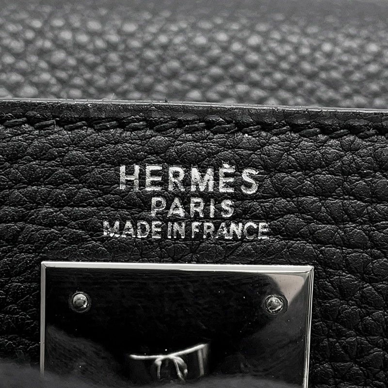 エルメス ハンドバッグ ケリー32 内縫い ブラック/シルバー金具 トゴ □F刻印 2wayショルダー 黒