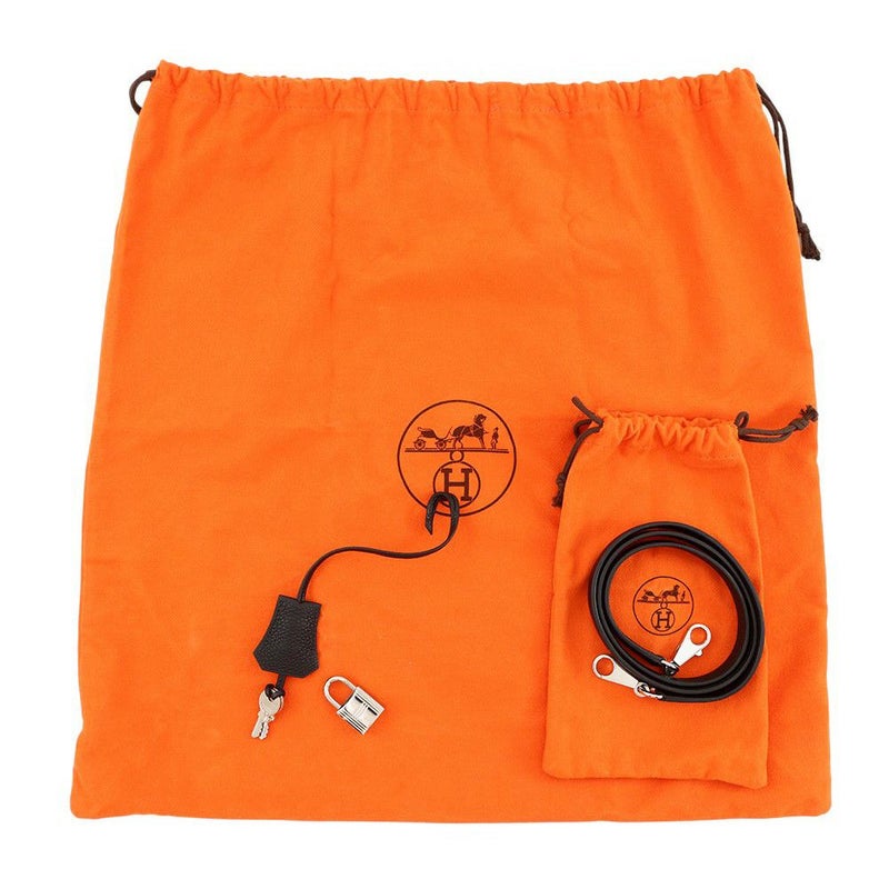 エルメス ハンドバッグ ケリー32 内縫い ブラック/シルバー金具 トゴ □F刻印 2wayショルダー 黒