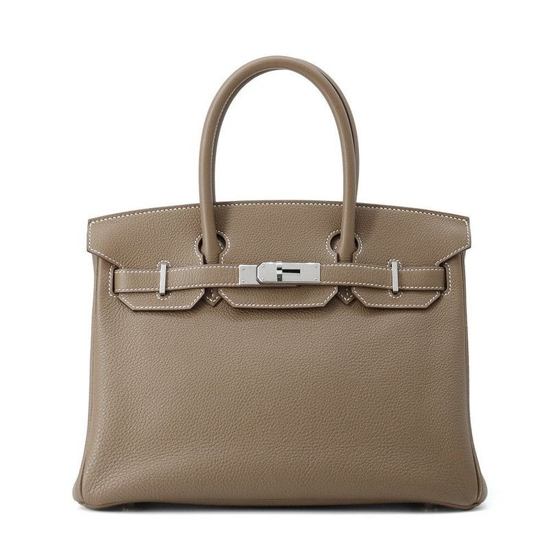 エルメス バーキン30 エトゥープ/シルバー金具 トゴ D刻印 HERMES Birkin ハンドバッグ
