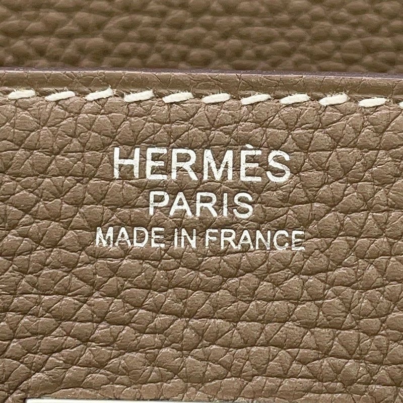 エルメス バーキン30 エトゥープ/シルバー金具 トゴ D刻印 HERMES Birkin ハンドバッグ