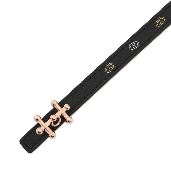 エルメス ベルト ギャロパン シュール・メール ブラック/ゴールド/ピンクゴールド金具 W刻印 サイズ90 黒