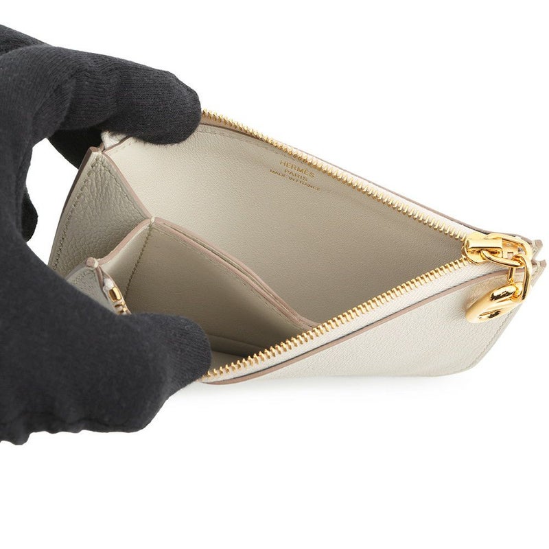 エルメス カードケース ジップアンゴー ベトン/ゴールド金具 エバーカラー K刻印