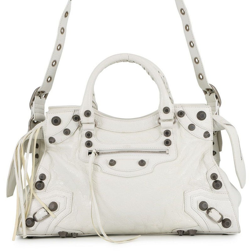 バレンシアガ ハンドバッグ ネオ カゴール シティ ヴィンテージ加工レザー 700451 BALENCIAGA 2way 白