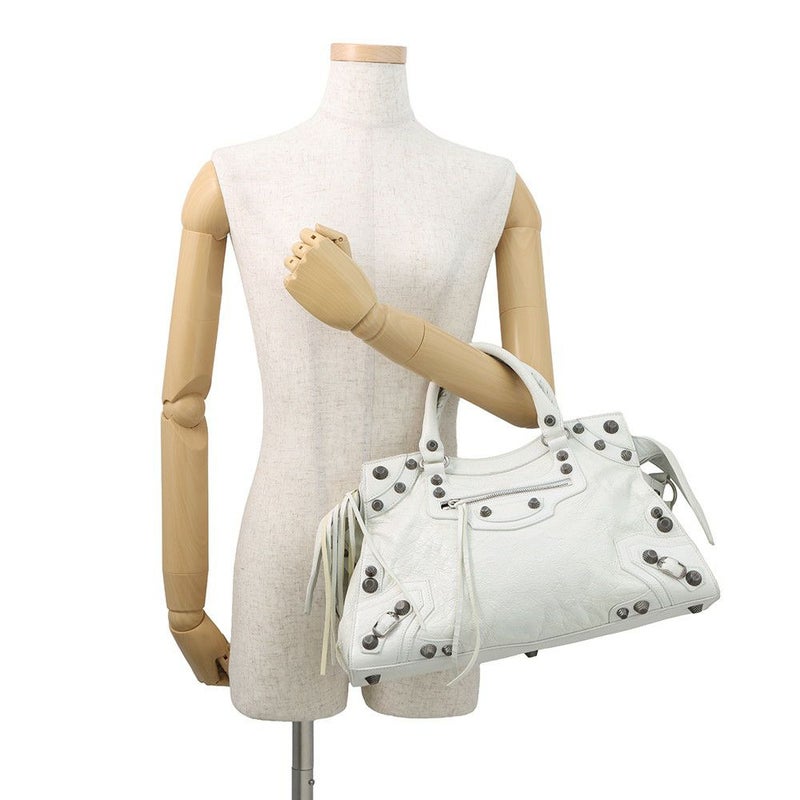 バレンシアガ ハンドバッグ ネオ カゴール シティ ヴィンテージ加工レザー 700451 BALENCIAGA 2way 白