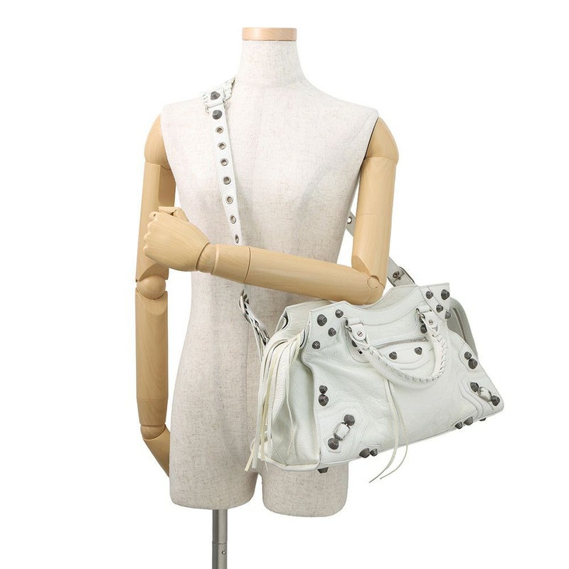 バレンシアガ ハンドバッグ ネオ カゴール シティ ヴィンテージ加工レザー 700451 BALENCIAGA 2way 白