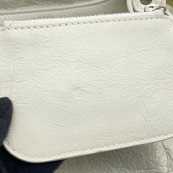 バレンシアガ ハンドバッグ ネオ カゴール シティ ヴィンテージ加工レザー 700451 BALENCIAGA 2way 白