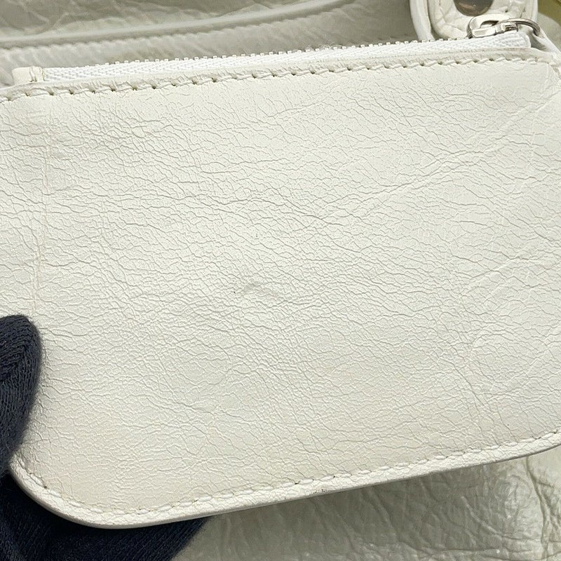 バレンシアガ ハンドバッグ ネオ カゴール シティ ヴィンテージ加工レザー 700451 BALENCIAGA 2way 白