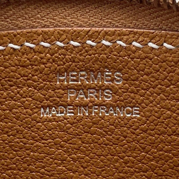 エルメス カードケース ジップ アン ゴー ゴールド/シルバー金具 エバーカラー K刻印 HERMES 定期入れ