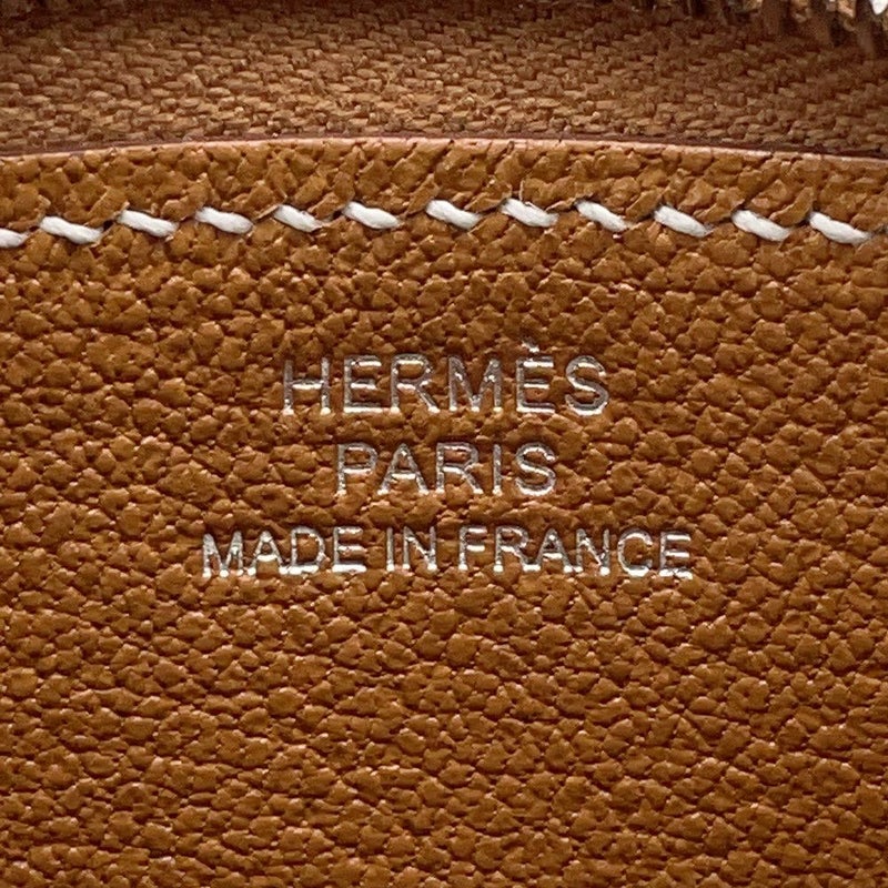 エルメス カードケース ジップ アン ゴー ゴールド/シルバー金具 エバーカラー K刻印 HERMES 定期入れ