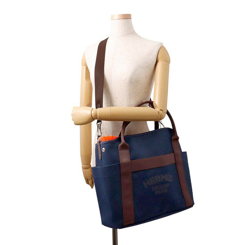 エルメス サックドパンサージュ グルーム SAC DE PANSAGE GROOM ネイビー/フー Y刻印 2wayショルダー