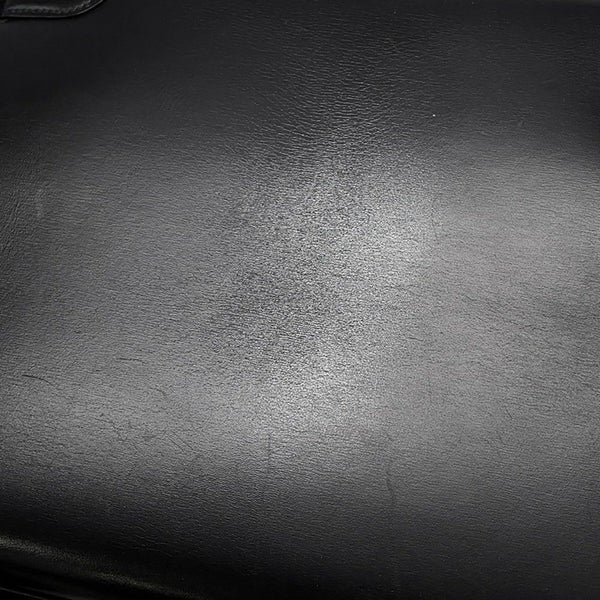 エルメス ハンドバッグ ケリー32 外縫い ブラック/ゴールド金具 ボックスカーフ 〇W刻印 2wayショルダー 黒