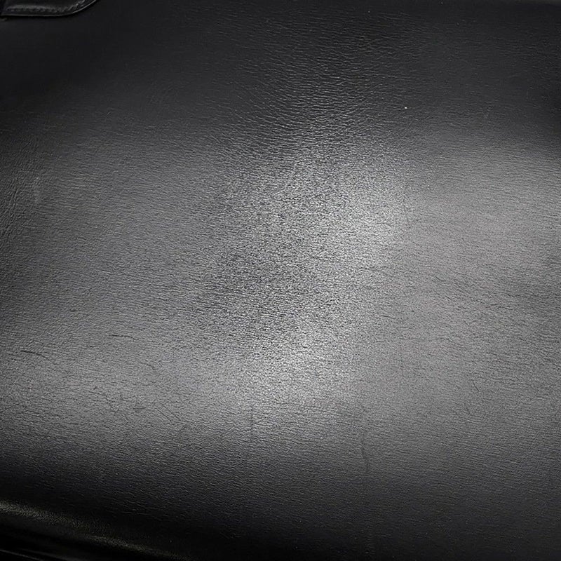 エルメス ハンドバッグ ケリー32 外縫い ブラック/ゴールド金具 ボックスカーフ 〇W刻印 2wayショルダー 黒