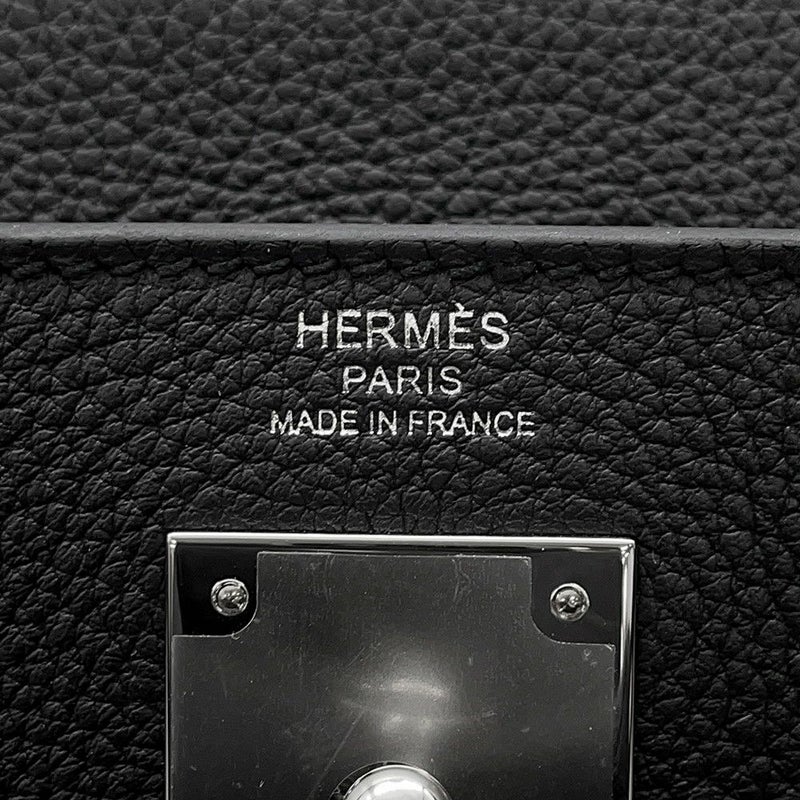 エルメス ハンドバッグ ケリー28 内縫い ブラック/シルバー金具 トゴ K刻印 2wayショルダー 黒