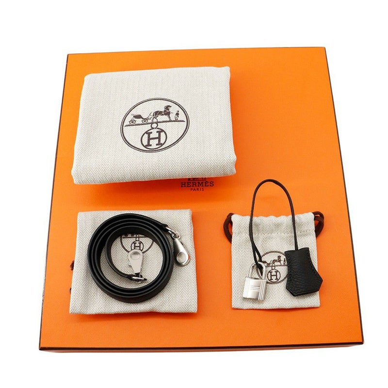 エルメス ハンドバッグ ケリー28 内縫い ブラック/シルバー金具 トゴ K刻印 2wayショルダー 黒