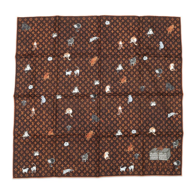 ルイヴィトン スカーフ カレ・キャットグラム トランスフォームド・モノグラム シルク MP2266 LOUIS VUITTON 2019クルーズ