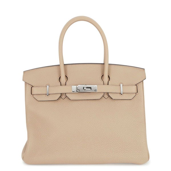 エルメス バーキン30 ベージュマルファ/シルバー金具 トゴ B刻印 HERMES Birkin ハンドバッグ