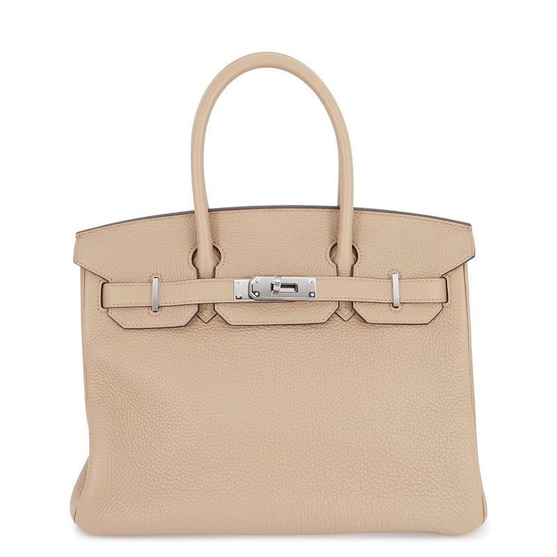 エルメス バーキン30 ベージュマルファ/シルバー金具 トゴ B刻印 HERMES Birkin ハンドバッグ