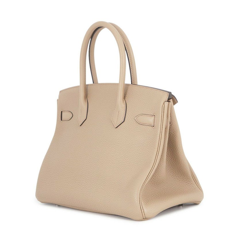 エルメス バーキン30 ベージュマルファ/シルバー金具 トゴ B刻印 HERMES Birkin ハンドバッグ