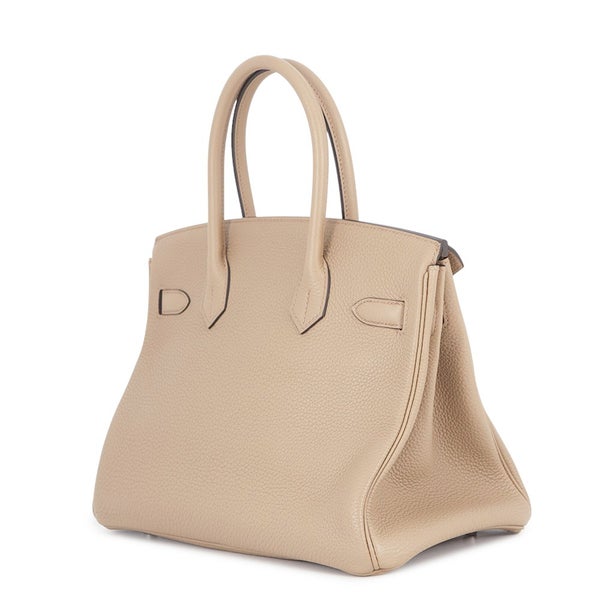 エルメス バーキン30 ベージュマルファ/シルバー金具 トゴ B刻印 HERMES Birkin ハンドバッグ