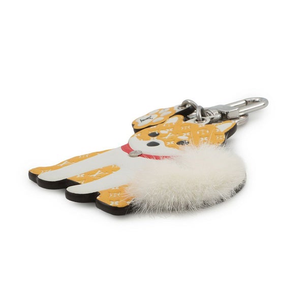 ルイヴィトン キーホルダー ポルト クレ・LV シバ モノグラム/ミンクファー M01199 ヴィトン チャーム