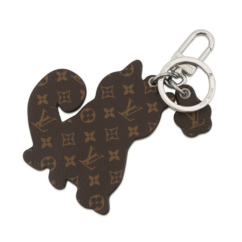 ルイヴィトン キーホルダー ポルト クレ・LV シバ モノグラム/ミンクファー M01199 ヴィトン チャーム