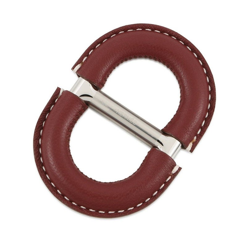 エルメス スカーフリング カレ70  シェーヌ・ダンクル・セリエ ルージュアッシュ/スイフト ゴールド金具 アクセサリー