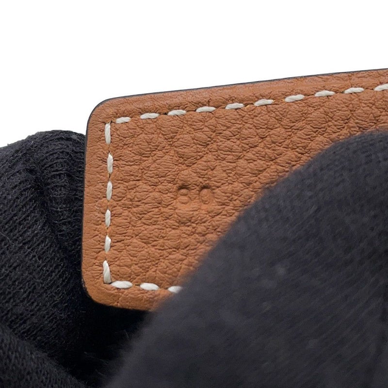 エルメス ベルト ジャンボ ブラック/ゴールド/シルバー金具 ボックスカーフ/トゴ W刻印 サイズ80 メンズ リバーシブル 黒