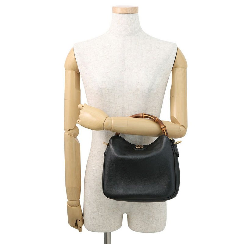 グッチ ハンドバッグ ダイアナ バンブー スモール レザー 746251 GUCCI 2wayショルダーバッグ 黒