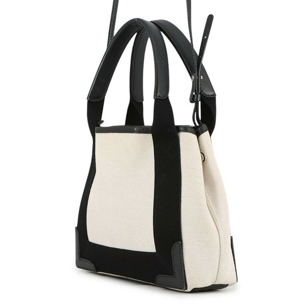 バレンシアガ ハンドバッグ ネイビーカバ XS 390346 BALENCIAGA バッグ ポーチ付き 黒 白