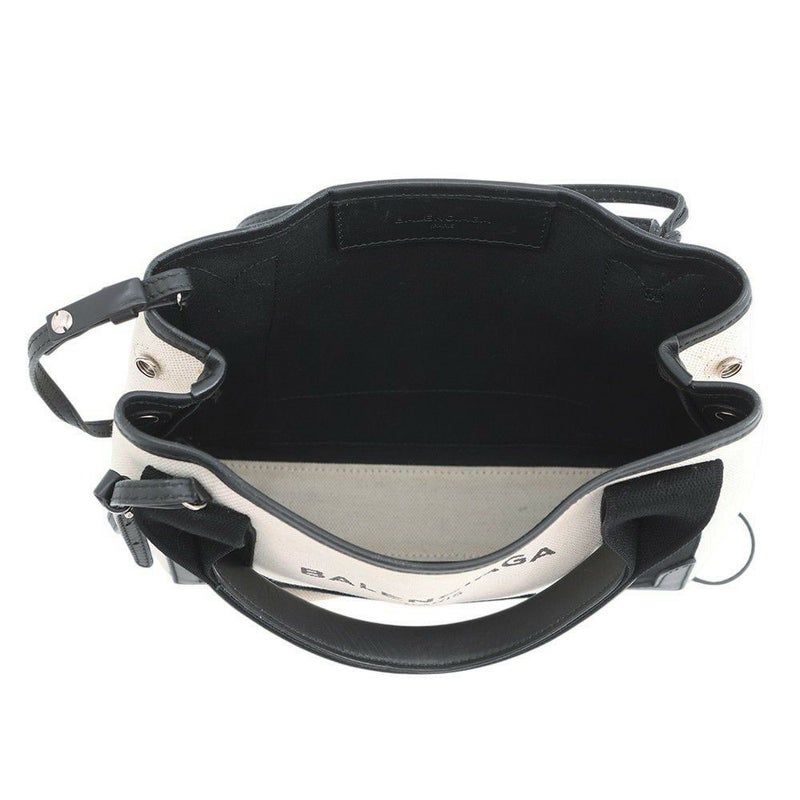 バレンシアガ ハンドバッグ ネイビーカバ XS 390346 BALENCIAGA バッグ ポーチ付き 黒 白