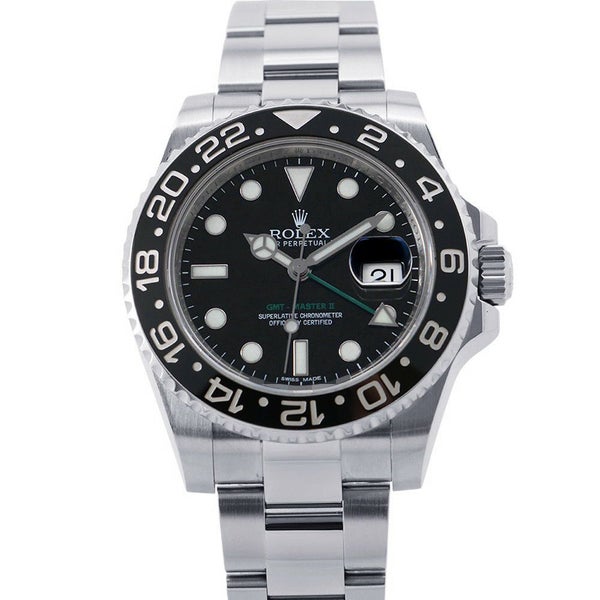 ロレックス GMTマスター2 デイト ランダムシリアル ルーレット 116710LN ROLEX 腕時計 黒文字盤