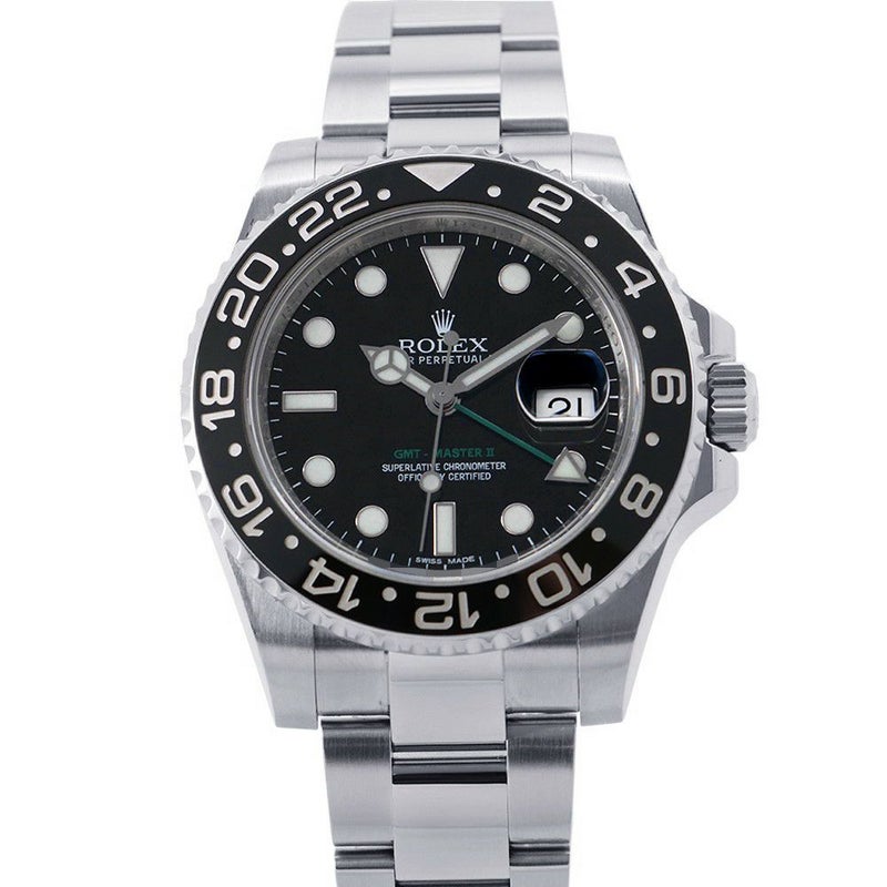 ロレックス GMTマスター2 デイト ランダムシリアル ルーレット 116710LN ROLEX 腕時計 黒文字盤