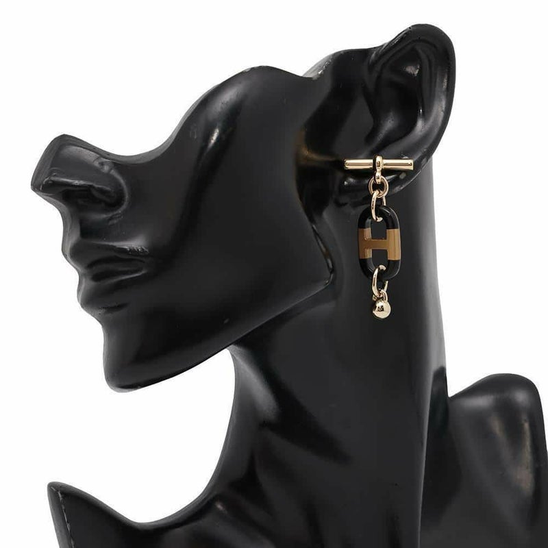 エルメス ピアス シュル・メール バッファローホーン メタル HERMES アクセサリー