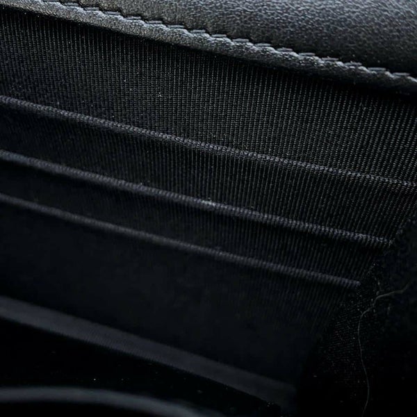 シャネル チェーンウォレット マトラッセ ココマーク スターモチーフ ラインストーン スエード CHANEL 黒