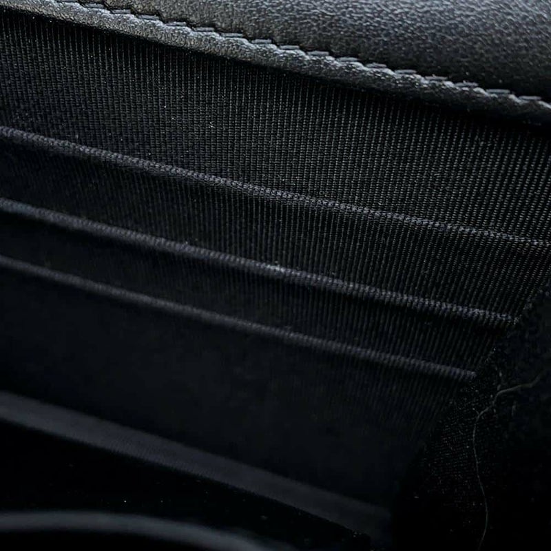 シャネル チェーンウォレット マトラッセ ココマーク スターモチーフ ラインストーン スエード CHANEL 黒