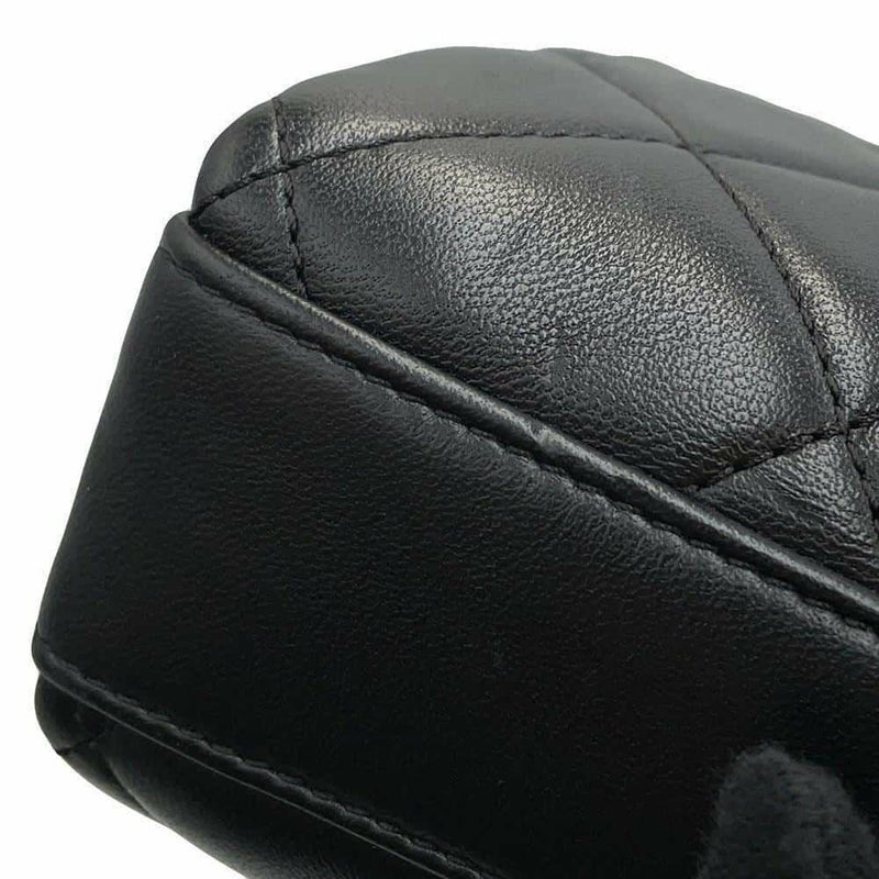 シャネル チェーンショルダーバッグ マトラッセ ココマーク チェーンハンドル付き ラムスキン/ラインストーン AS3241 CAHNEL 黒