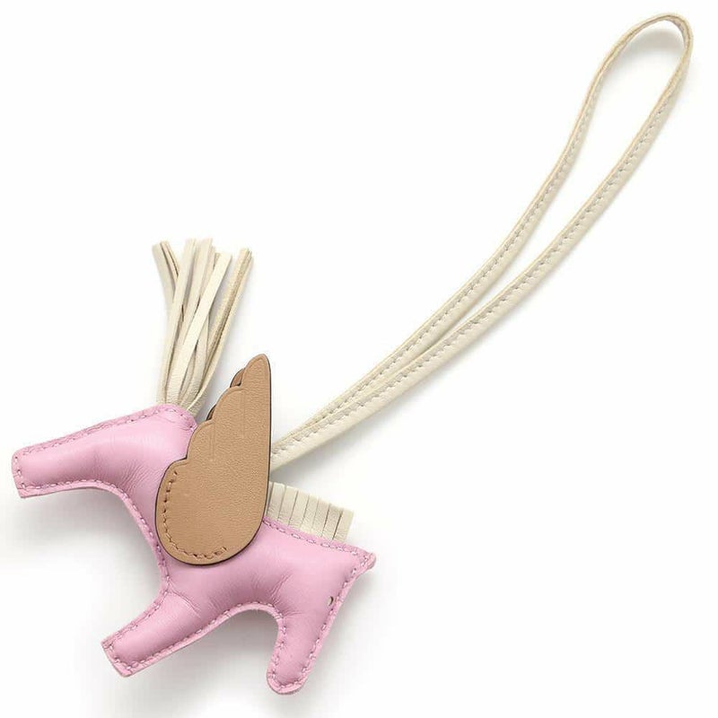 エルメス バッグチャーム ロデオPM ペガサス モーヴシルベストル/チャイ/クレ ラムスキン B刻印