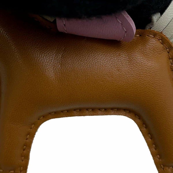 エルメス バッグチャーム ロデオPM セサミ/モーヴシルベストル/クレ U刻印 ラムスキン HERMES チャーム