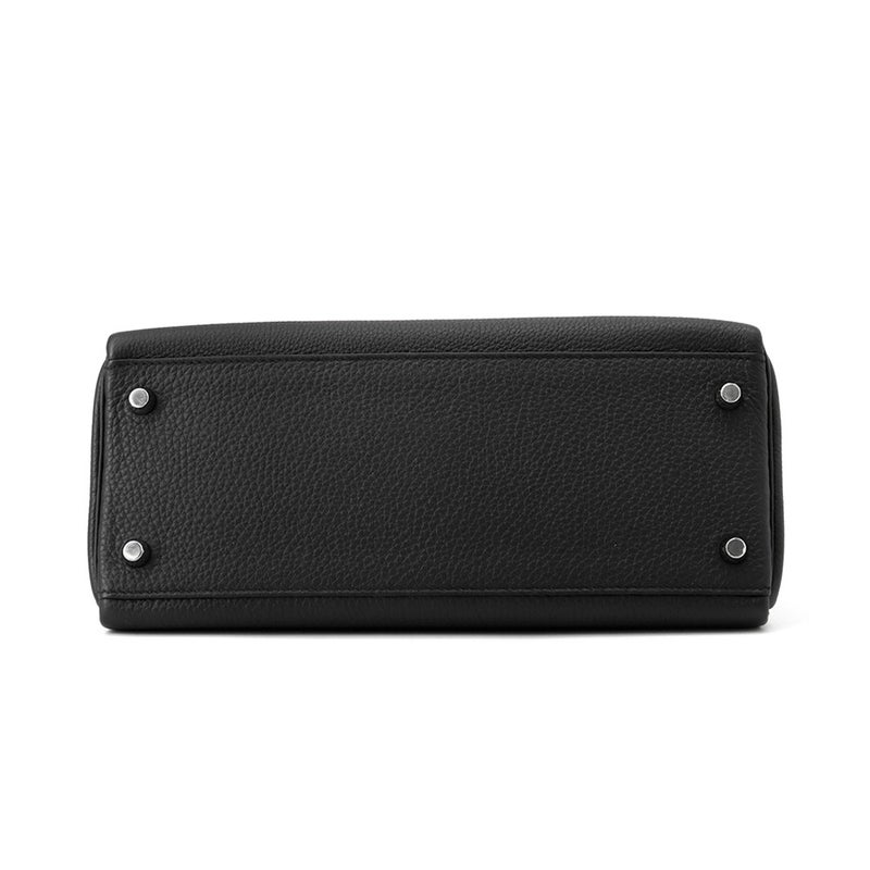 エルメス ハンドバッグ ケリー28 内縫い ブラック/シルバー金具 トゴ Y刻印 2wayショルダー 黒