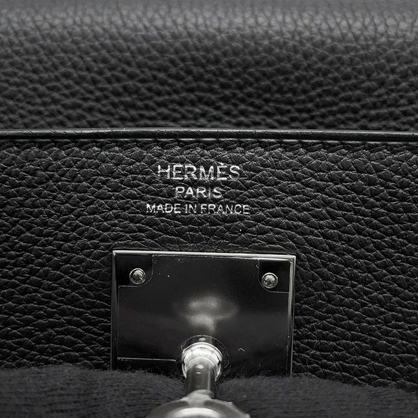エルメス ハンドバッグ ケリー28 内縫い ブラック/シルバー金具 トゴ Y刻印 2wayショルダー 黒