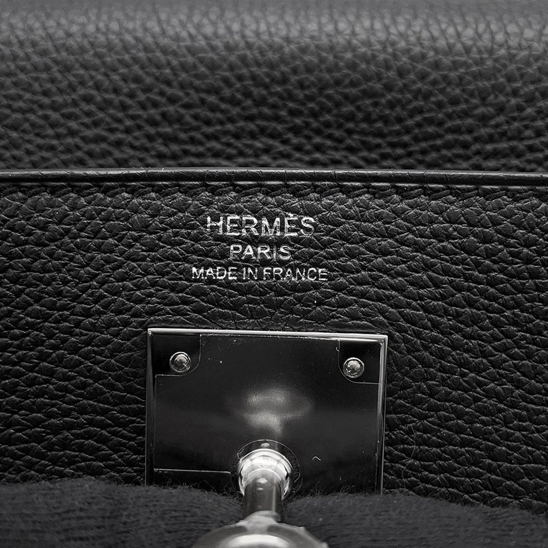 エルメス ハンドバッグ ケリー28 内縫い ブラック/シルバー金具 トゴ Y刻印 2wayショルダー 黒