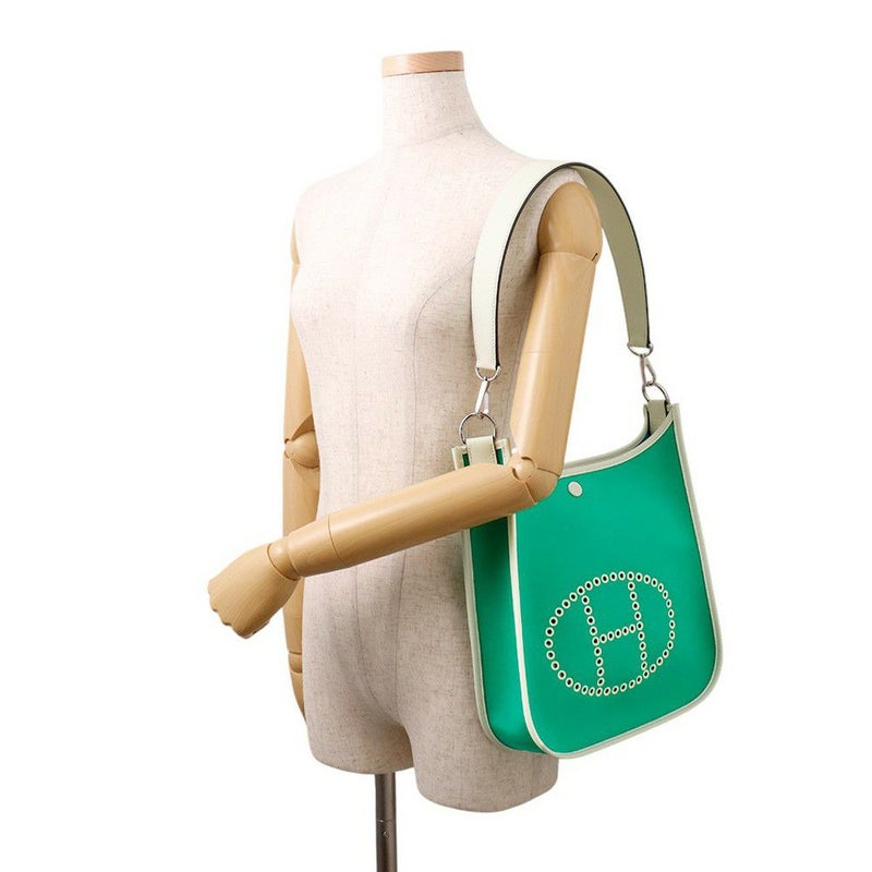 エルメス ワンショルダー ネオ エブリン PM ミント/ブルーアズテック/ヴェールフィズ/シルバー金具 トワルオフィシエ/スイフト W刻印